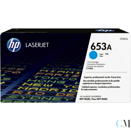 Original HP CF321A/653A Tonerkartusche cyan, 16.500 Seiten ISO/IEC 19798