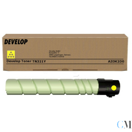 Original Develop A33K2D0/TN-321Y Toner gelb, 25.000 Seiten/5%