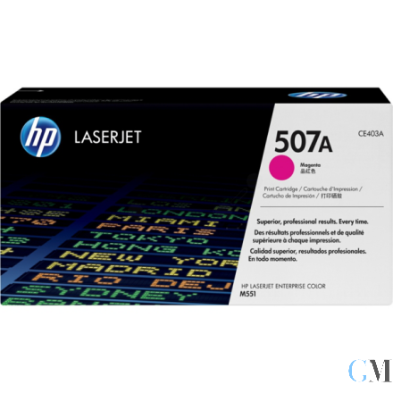 Original HP CE403A/507A Tonerkartusche magenta, 6.000 Seiten ISO/IEC 19798