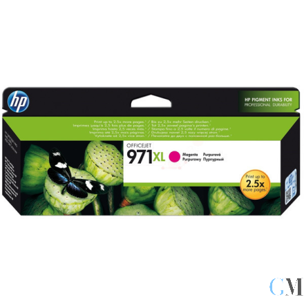 Original HP CN627AE/971XL Tintenpatrone magenta High-Capacity, 6.600 Seiten ISO/IEC 24711 80,5ml