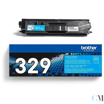 Original Brother TN-329C Toner-Kit cyan extra High-Capacity, 6.000 Seiten ISO/IEC 19798