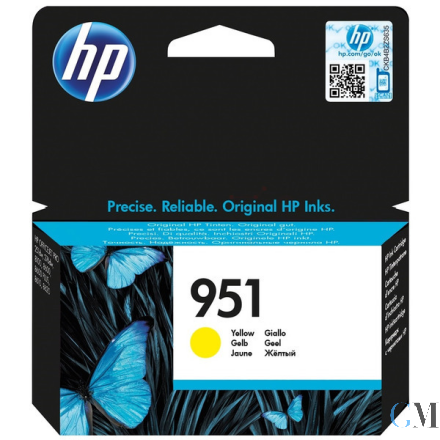 Original HP CN052AE/951 Tintenpatrone gelb, 700 Seiten ISO/IEC 24711 8ml