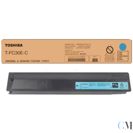 Original Toshiba 6AG00004447/T-FC30EC Toner cyan, 33.600 Seiten/6%
