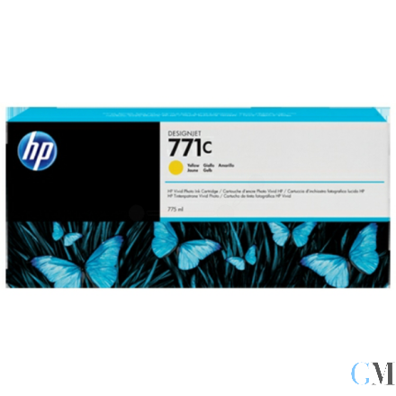 Original HP B6Y10A/771C Tintenpatrone gelb 775ml