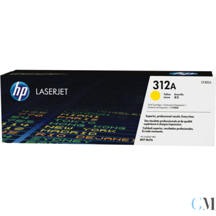 Original HP CF382A/312A Tonerkartusche gelb, 2.700 Seiten ISO/IEC 19798