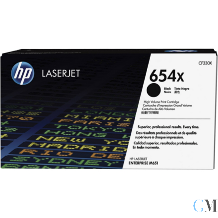 Original HP CF330X/654X Tonerkartusche schwarz, 20.500 Seiten ISO/IEC 19798