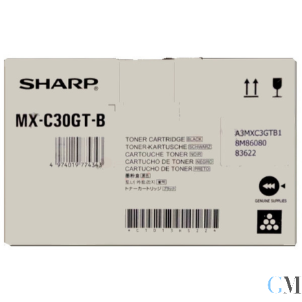 Original Sharp MXC-30GTB Toner-Kit schwarz, 6.000 Seiten ISO/IEC 19752