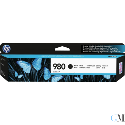 Original HP D8J10A/980 Tintenpatrone schwarz, 10.000 Seiten ISO/IEC 24711 203.5ml