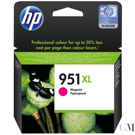 Original HP CN047AE/951XL Tintenpatrone magenta High-Capacity, 1.500 Seiten ISO/IEC 24711 17ml