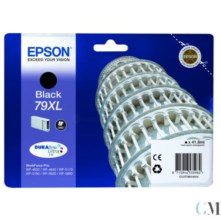 Original Epson C13T79014010/79XL Tintenpatrone schwarz High-Capacity, 2.600 Seiten 41.8ml