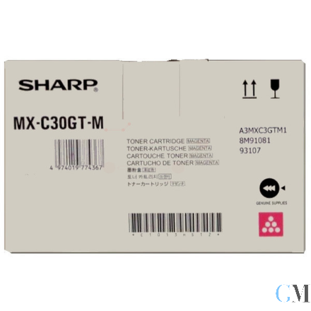 Original Sharp MXC-30GTM Toner-Kit magenta, 6.000 Seiten ISO/IEC 19752