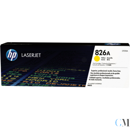 Original HP CF312A/826A Toner gelb, 31.500 Seiten/5%
