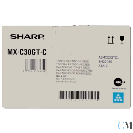 Original Sharp MXC-30GTC Toner-Kit cyan, 6.000 Seiten ISO/IEC 19752