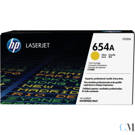 Original HP CF332A/654A Tonerkartusche gelb, 15.000 Seiten ISO/IEC 19798