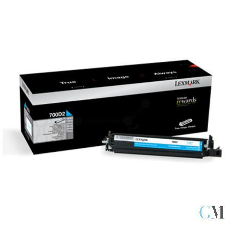 Original Lexmark 70C0D20/700D2 Entwicklereinheit cyan, 40.000 Seiten ISO/IEC 19798