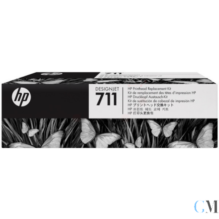 Original HP C1Q10A/711 Druckkopf + Tintenpatrone Bk,C,M,Y 48ml VE=4