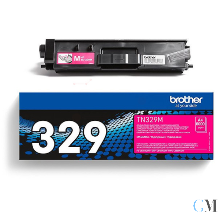 Original Brother TN-329M Toner-Kit magenta extra High-Capacity, 6.000 Seiten ISO/IEC 19798