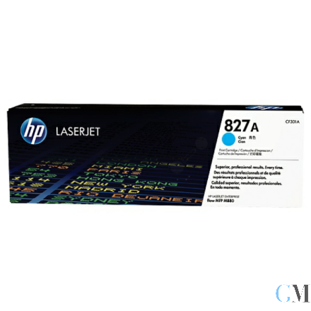 Original HP CF301A/827A Toner cyan, 32.000 Seiten ISO/IEC 19798