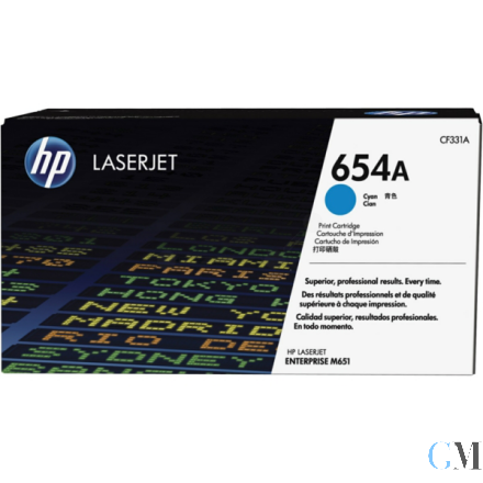 Original HP CF331A/654A Tonerkartusche cyan, 15.000 Seiten ISO/IEC 19798