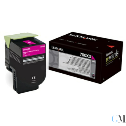 Original Lexmark 70C0X30/700X3 Toner-Kit magenta, 4.000 Seiten ISO/IEC 19798