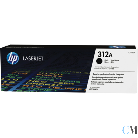 Original HP CF380A/312A Tonerkartusche schwarz, 2.400 Seiten ISO/IEC 19798
