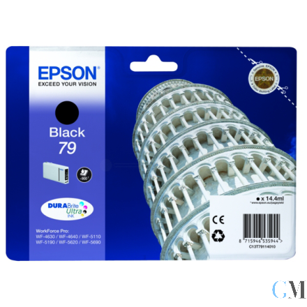 Original Epson C13T79114010/79 Tintenpatrone schwarz, 900 Seiten 14.4ml