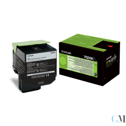 Original Lexmark 70C2XK0/702XK Toner-Kit schwarz extra High-Capacity return program, 8.000 Seiten ISO/IEC 19798