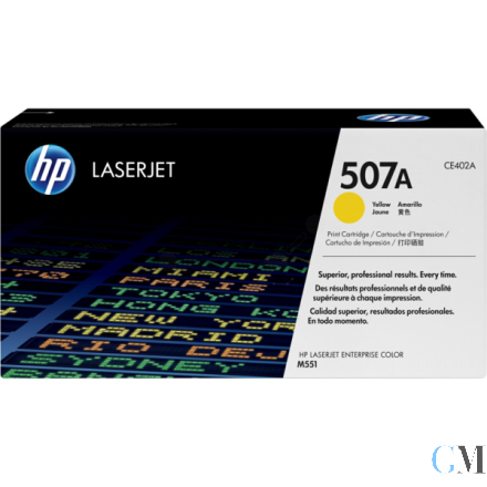 Original HP CE402A/507A Tonerkartusche gelb, 6.000 Seiten ISO/IEC 19798