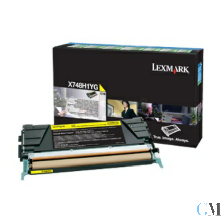Original Lexmark X748H3YG Tonerkartusche gelb Projekt, 10.000 Seiten