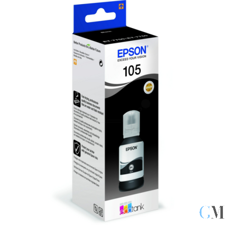 Original Epson C13T00Q140/105 Tintenflasche schwarz, 8.000 Seiten ISO/IEC 19752 140ml