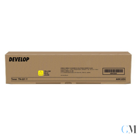 Original Develop A8K32D0/TN-221Y Toner gelb, 21.000 Seiten