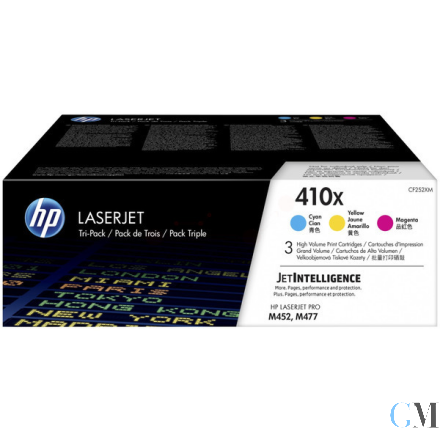Original HP CF252XM/410X Tonerkartusche MultiPack C,M,Y, 3x5.000 Seiten ISO/IEC 19798 VE=3