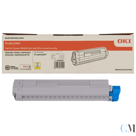 Original OKI 46606505 Toner-Kit gelb, 10.000 Seiten ISO/IEC 19752