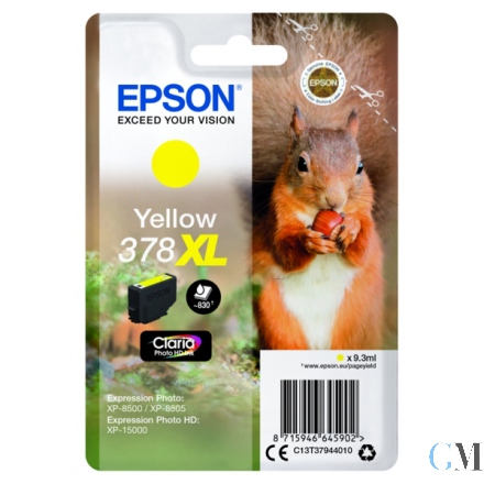 Original Epson C13T37944020/378XL Tintenpatrone gelb High-Capacity Blister Radio Frequency 9,3ml