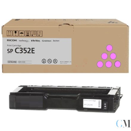 Original Ricoh 407385/TYPE SP352E Toner-Kit magenta, 6.000 Seiten ISO/IEC 19752