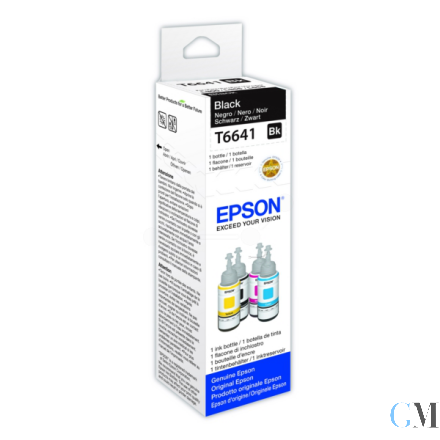 Original Epson C13T66414A/T6641 Tintenflasche schwarz, 4.000 Seiten 70ml