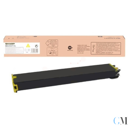 Original Sharp MX-61GTYA Toner gelb High-Capacity, 24.000 Seiten ISO/IEC 19752