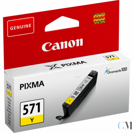 Original Canon 0388C001/CLI-571Y Tintenpatrone gelb, 323 Seiten ISO/IEC 24711 161 Fotos 6.5ml