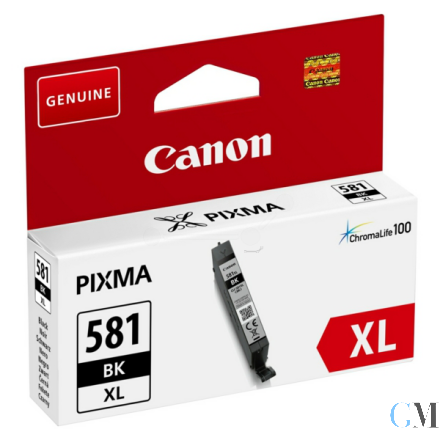Original Canon 2052C001/CLI-581BKXL Tintenpatrone schwarz High-Capacity, 3.120 Seiten ISO/IEC 19752 520 Fotos 8.3ml