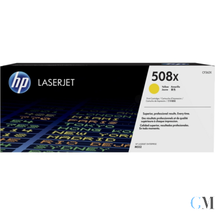 Original HP CF362X/508X Tonerkartusche gelb, 9.500 Seiten ISO/IEC 19798