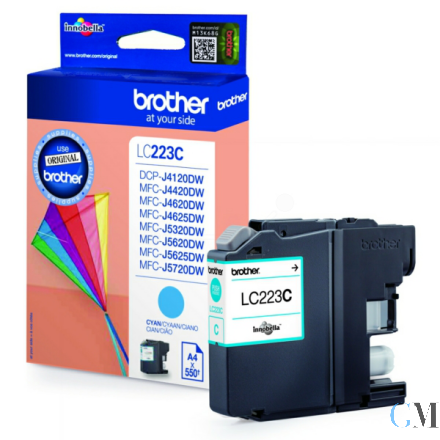 Original Brother LC-223C Tintenpatrone cyan, 550 Seiten ISO/IEC 24711 5.9ml