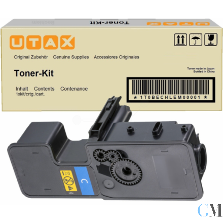 Original Utax 1T02R7CUT0/PK-5015C Toner-Kit cyan, 3.000 Seiten ISO/IEC 19752