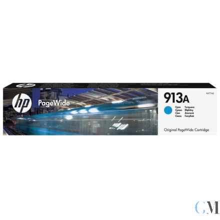 Original HP F6T77AE/913A Tintenpatrone cyan, 3.000 Seiten ISO/IEC 24711 37ml