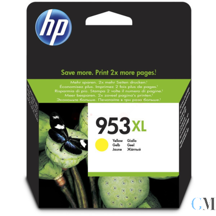 Original HP F6U18AE/953XL Tintenpatrone gelb High-Capacity, 1.450 Seiten 18ml