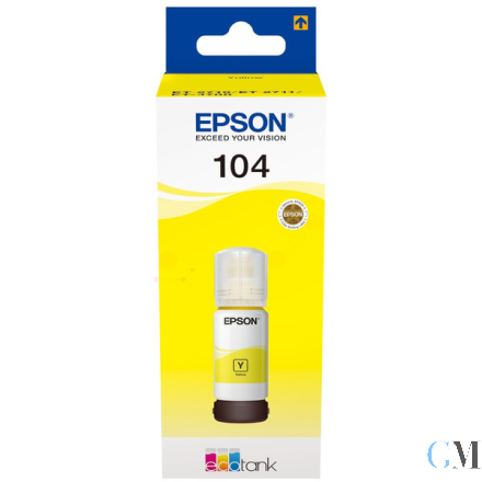 Original Epson C13T00P440/104 Tintenflasche gelb, 7.500 Seiten 65ml