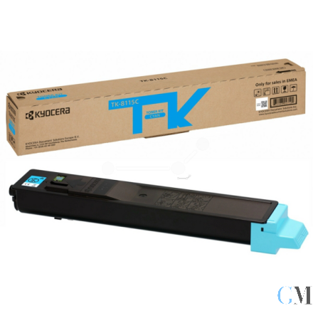 Original Kyocera 1T02P3CNL0/TK-8115C Toner-Kit cyan, 6.000 Seiten ISO/IEC 19752