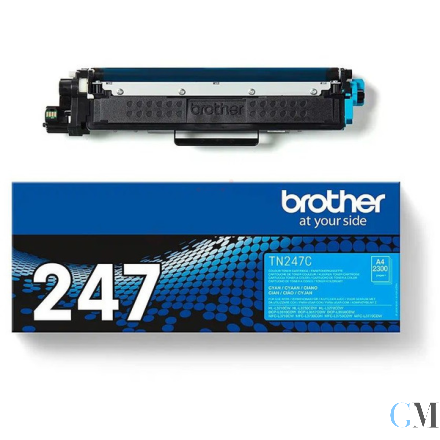 Original Brother TN-247C Toner-Kit cyan High-Capacity, 2.300 Seiten ISO/IEC 19752