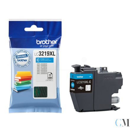 Original Brother LC-3219XLC Tintenpatrone cyan, 1.500 Seiten ISO/IEC 24711 12,4ml