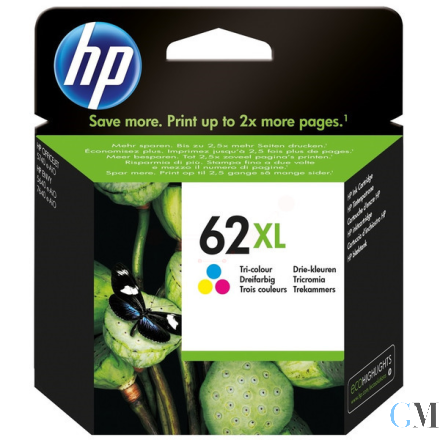 Original HP C2P07AE/62XL Druckkopfpatrone color High-Capacity, 415 Seiten ISO/IEC 24711