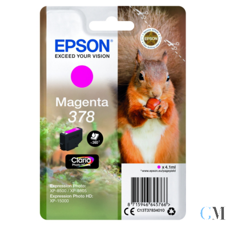 Original Epson C13T37834020/378 Tintenpatrone magenta Blister Radio Frequency 4,1ml